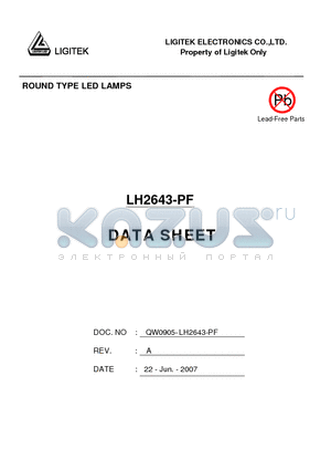LH2643-PF datasheet - ROUND TYPE LED LAMPS