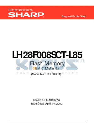 LH28F008SCHT-L85 datasheet - Flash Memory 8M (1MB  8)