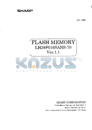 LH28F016SANS datasheet - 16 Mbit(1 Mbit x 16, 2 Mbit x 8)