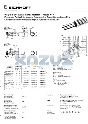 K009-550/506 datasheet - FORU-POLE RADIO INTERFERENCE SUPPRESSION CAPACITORS