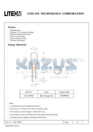 LTL-307EE datasheet - Property of Lite-On Only