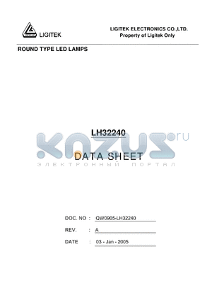 LH32240 datasheet - ROUND TYPE LED LAMPS