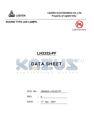 LH3332-PF datasheet - ROUND TYPE LED LAMPS