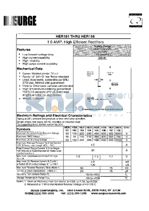 HER104 datasheet - 1.0 AMP. High Efficient Rectifiers