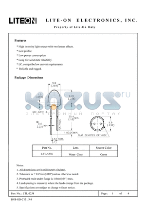 LTL-5238 datasheet - Property of Lite-On Only