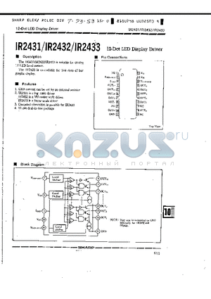 IR2431 datasheet - 12-Dot LED Display Driver