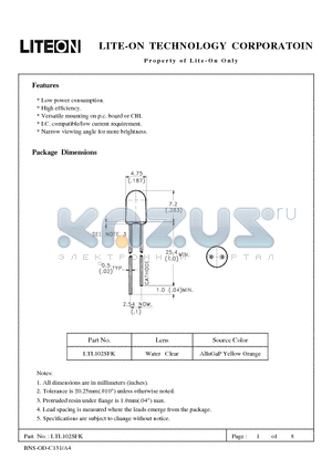 LTL102SFK datasheet - Property of Lite-On Only