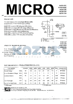 MOB31DRH datasheet - LOW CURRENT HIGH EFFICIENCY LED