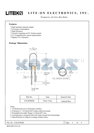 LTL2F3KEK datasheet - Property of Lite-On Only