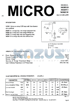 MOB51T datasheet - ORANGE LED LAMPS