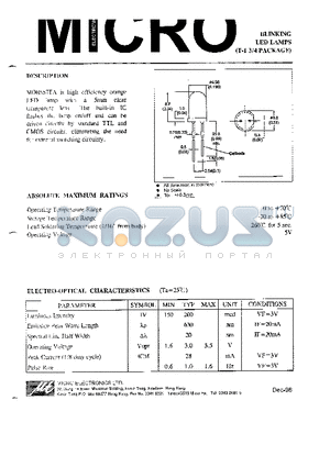 MOB557TA datasheet - BLINKING LED LAMPS