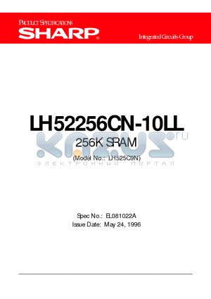 LH52256CN-10LL datasheet - 256K SRAM