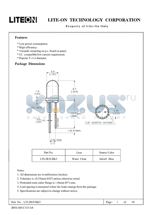 LTL2R3CBK5 datasheet - Low Power consumption