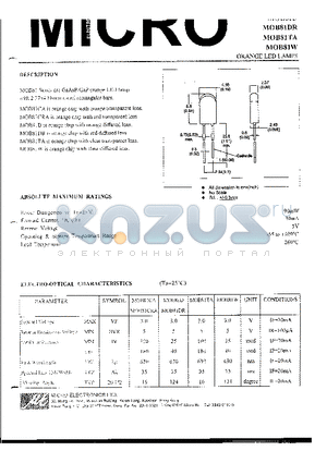 MOB81CA datasheet - ORANGE LED LAMPS