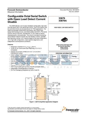 MCZ33879AEKR2 datasheet - Configurable Octal Serial Switch with Open Load Detect Current Disable