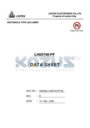 LH85740-PF datasheet - RECTANGLE TYPE LED LAMPS