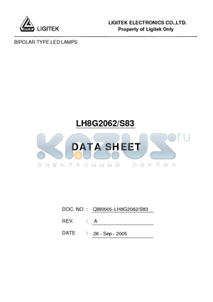 LH8G2062-S83 datasheet - BIPOLAR TYPE LED LAMPS