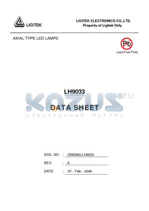 LH9033 datasheet - AXIAL TYPE LED LAMPS