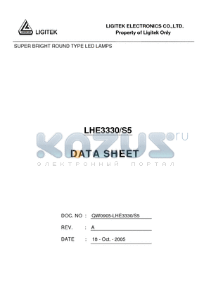 LHE3330-S5 datasheet - SUPER BRIGHT ROUND TYPE LED LAMPS