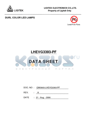 LHEVG3393-PF datasheet - DURL COLOR LED LAMPS