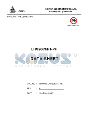 LHG2063-R1-PF datasheet - BIPOLAR TYPE LED LAMPS