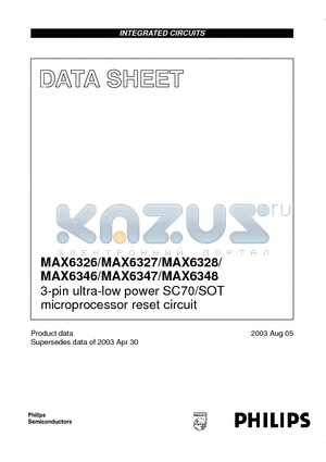 MAX6326-23W datasheet - 3-pin ultra-low power SC70/SOT microprocessor reset circuit