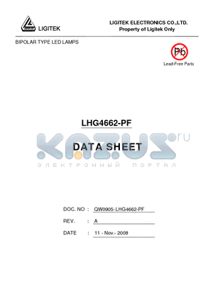 LHG4662-PF datasheet - BIPOLAR TYPE LED LAMPS