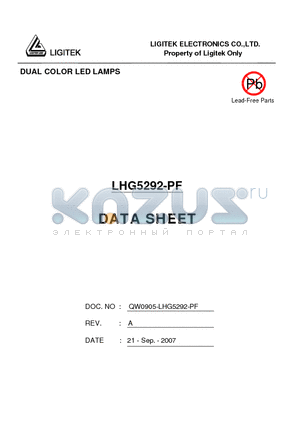 LHG5292-PF datasheet - DUAL COLOR LED LAMPS