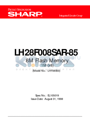 LHF08S50 datasheet - 8M Flash Memory 1M (x8)