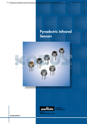 IRA-E700 datasheet - Dual Type Pyroelectric Infrared Sensor