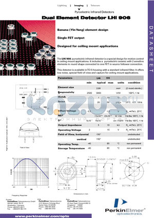 LHI906 datasheet - Dual Element Detector