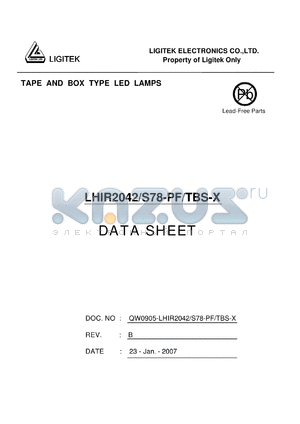 LHIR2042-S78-PF-TBS-X datasheet - TAPE AND BOX TYPE LED LAMPS