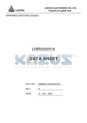 LHIR3333-H18 datasheet - INFRARED EMITTING DIODES