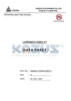 LHIR9653-50B-L37 datasheet - INFRARED EMITTING DIODES