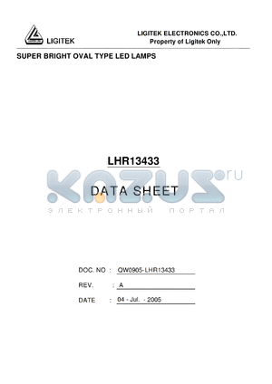 LHR13433 datasheet - SUPER BRIGHT OVAL TYPE LED LAMPS