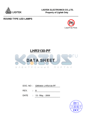 LHR3130-PF datasheet - ROUND TYPE LED LAMPS