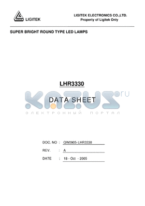 LHR3330 datasheet - SUPER BRIGHT ROUND TYPE LED LAMPS