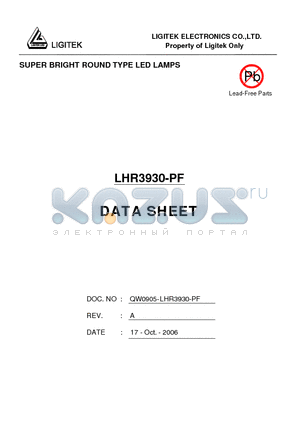 LHR3930-PF datasheet - SUPER BRIGHT ROUND TYPE LED LAMPS