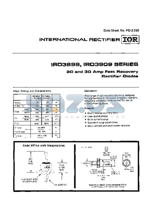 IRD3899 datasheet - 20 AND 30 AMP FAST RECOVERY RECTIFIER DIODES