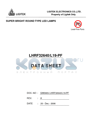 LHRF32640-L19-PF datasheet - SUPER BRIGHT ROUND TYPE LED LAMPS