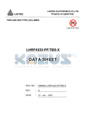 LHRF4333-PF-TBS-X datasheet - TAPE AND BOX TYPE LED LAMPS