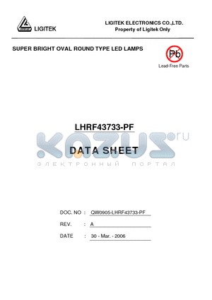 LHRF43733-PF datasheet - SUPER BRIGHT OVAL ROUND TYPE LED LAMPS