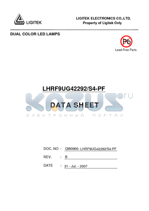 LHRF9UG42292-S4-PF datasheet - DUAL COLOR LED LAMPS