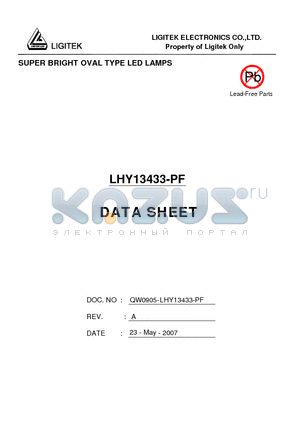 LHY13433-PF datasheet - SUPER BRIGHT OVAL TYPE LED LAMPS