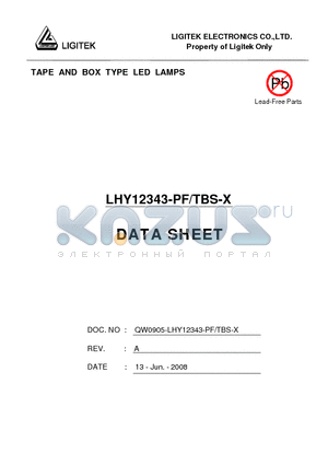LHY12343-PF-TBS-X datasheet - TAPE AND BOX TYPE LED LAMPS