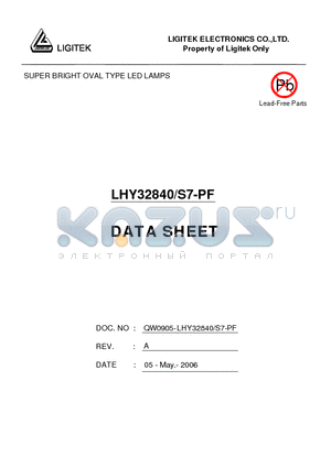 LHY32840-S7-PF datasheet - SUPER BRIGHT OVAL TYPE LED LAMPS