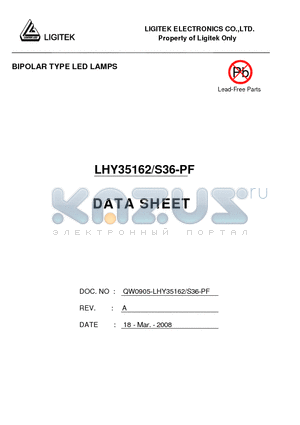 LHY35162-S36-PF datasheet - BIPOLAR TYPE LED LAMPS