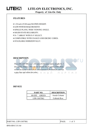 LTP-13057HG datasheet - Property of Lite-On Only