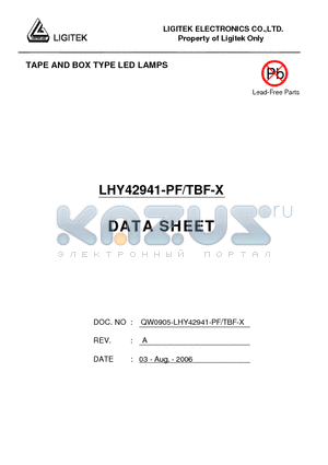 LHY42941-PF-TBF-X datasheet - TAPE AND BOX TYPE LED LAMPS