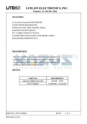 LTP-12788BKY datasheet - Property of Lite-On Only